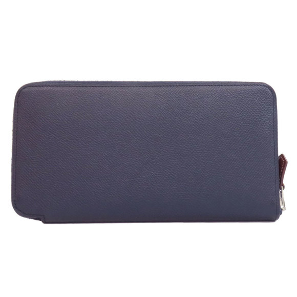 HERMES Azap Silk Long Indigo Wallet Epson Blue - Picture 2 of 11